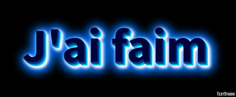 J'ai faim Effet de texte