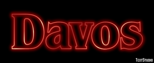 Davos Efeito de texto