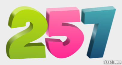257 Texteffekt