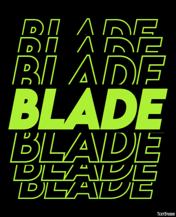 Blade Effetto testo