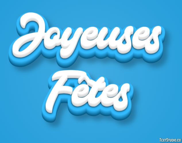 Joyeuses Fêtes Efecto de Texto