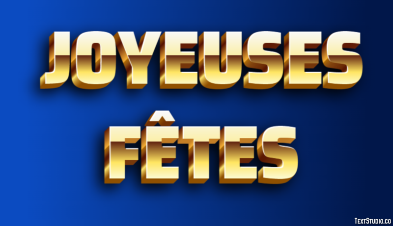 Joyeuses Fêtes Effet de Texte