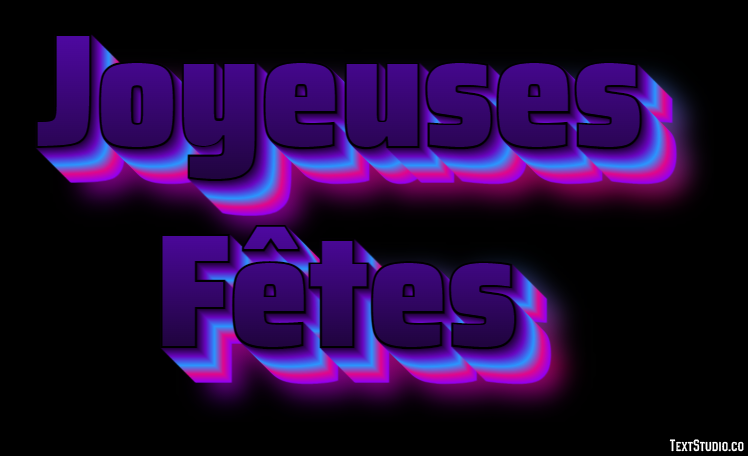 Joyeuses Fêtes Efecto de Texto