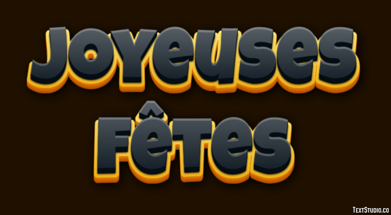 Joyeuses Fêtes Effet de texte
