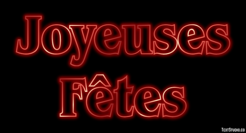 Joyeuses Fêtes Effet de texte