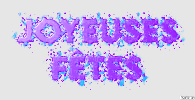 Joyeuses Fêtes Effet de texte