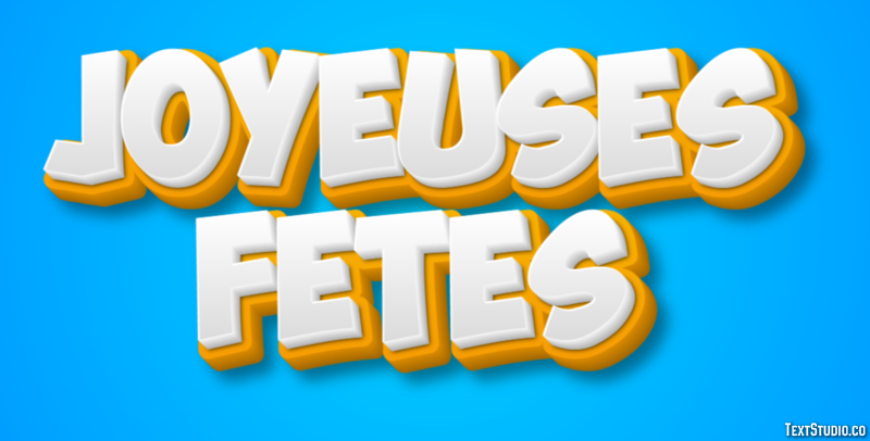 Joyeuses Fêtes Effet de Texte
