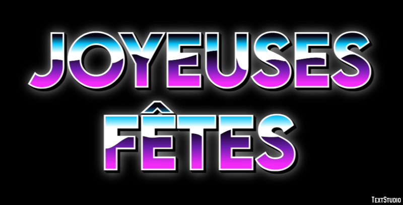 Joyeuses Fêtes Effet de texte