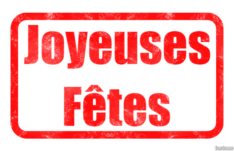 Joyeuses Fêtes Effet de texte