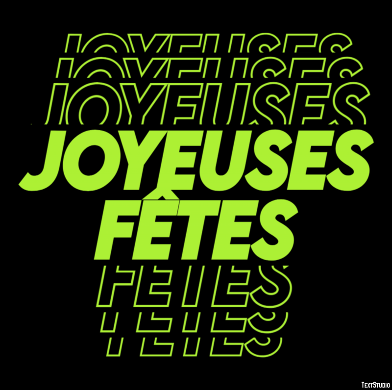 Joyeuses Fêtes Effet de texte
