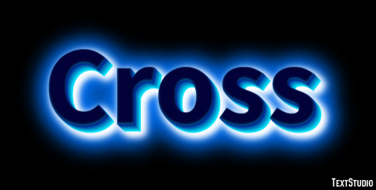 Cross Efeito de texto