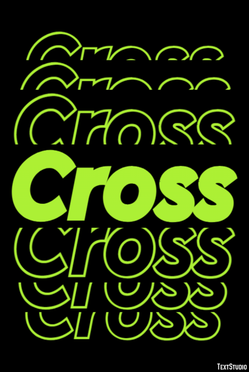 Cross Efeito de texto