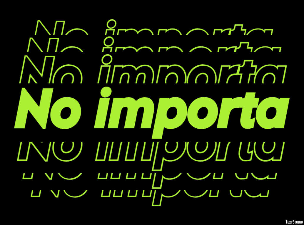 No importa Efekt tekstowy
