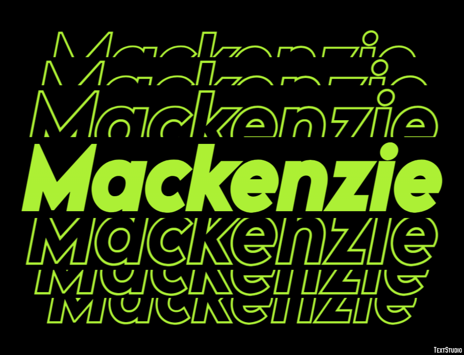 Mackenzie Efecto de Texto