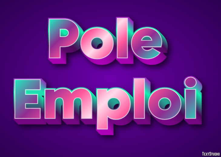 Pole Emploi Tekst effect