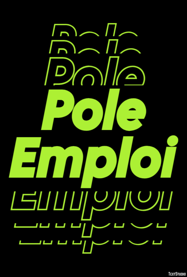 Pole Emploi Tekst effect