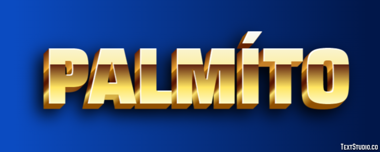 Palmíto Text effect