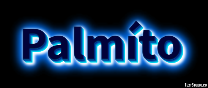 Palmíto Text effect