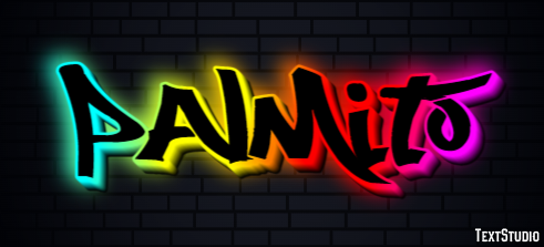 Palmíto Text effect