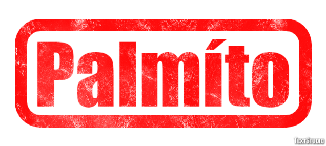 Palmíto Text effect