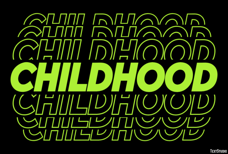 Childhood Text Effect