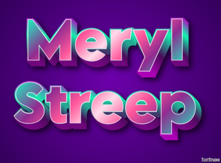 Meryl Streep Metin Efekti