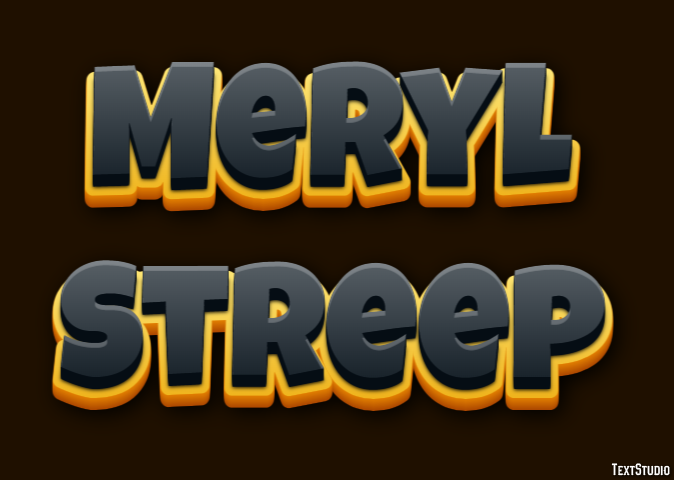 Meryl Streep Text effect