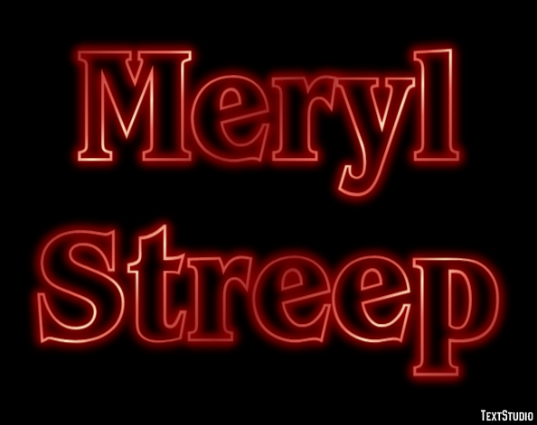 Meryl Streep Text effect