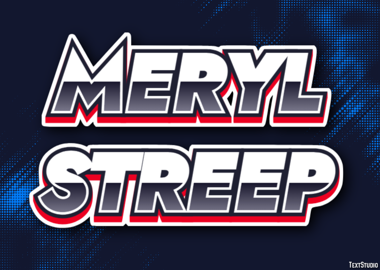 Meryl Streep Efeito de texto