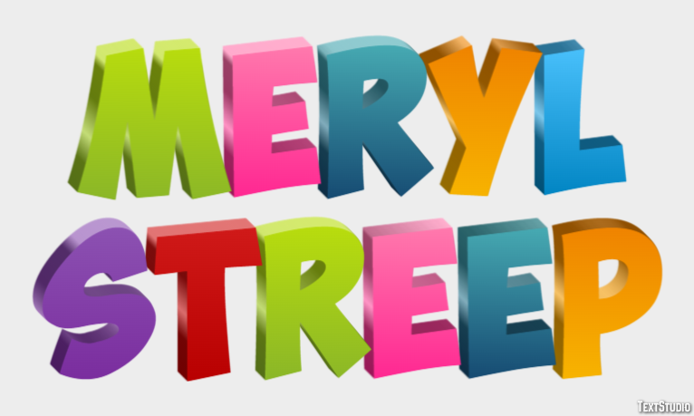 Meryl Streep Metin Efekti