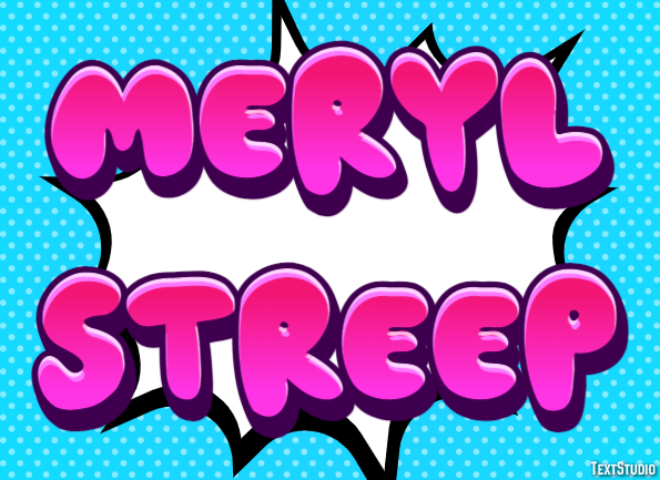 Meryl Streep Efeito de texto