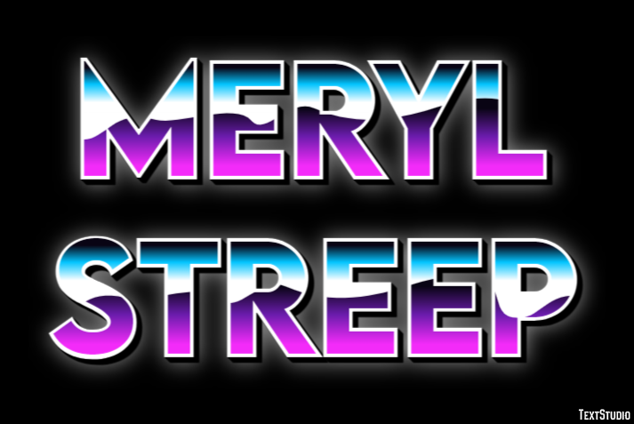 Meryl Streep Metin Efekti