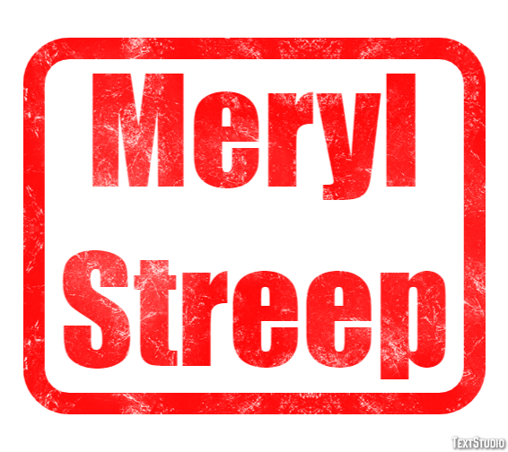 Meryl Streep Efeito de texto
