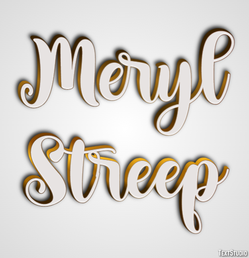 Meryl Streep Text effect