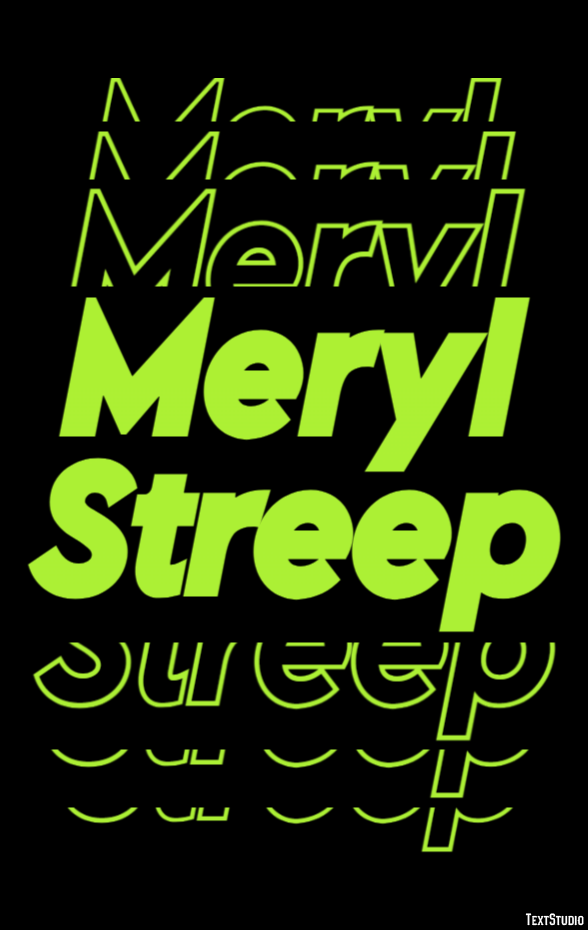 Meryl Streep Texteffekt