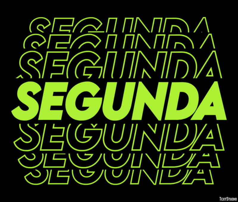 Segunda Efeito de texto
