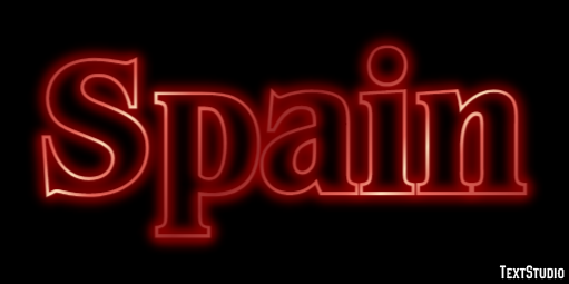 Spain Text Effect