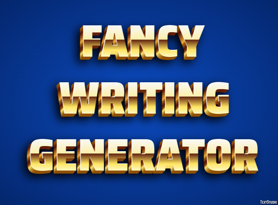 Fancy Writing Generator Effet de Texte