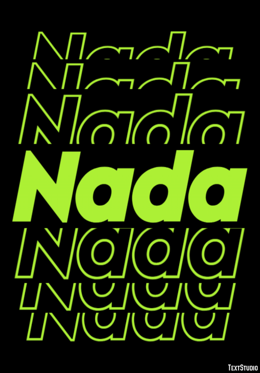Nada Efeito de texto