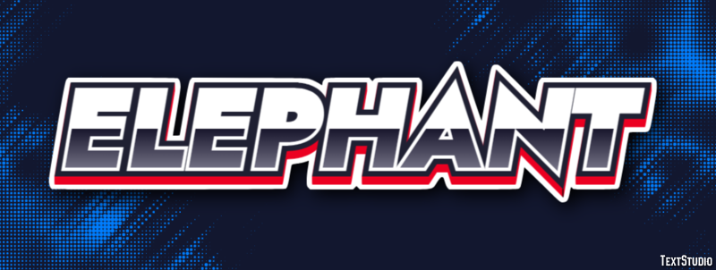 Elephant Эффект текста
