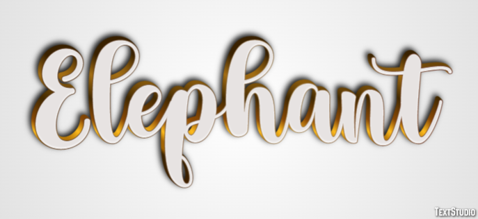 Elephant Texteffekt