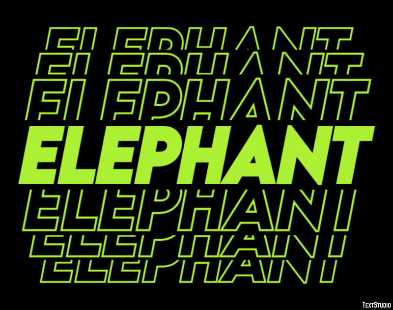Elephant Text Effect