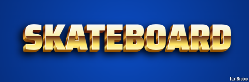 Skateboard Effetto testo