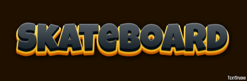 Skateboard Effetto testo