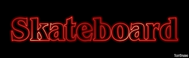 Skateboard Effetto testo