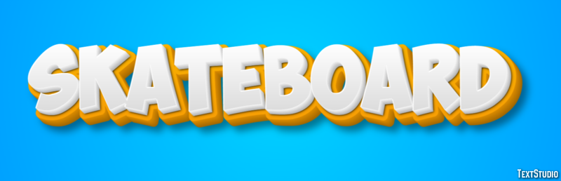 Skateboard Effetto testo