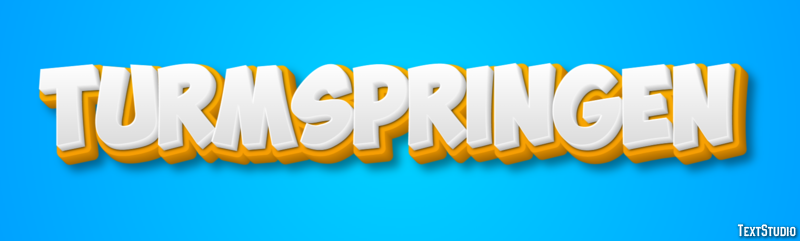Turmspringen Texteffekt