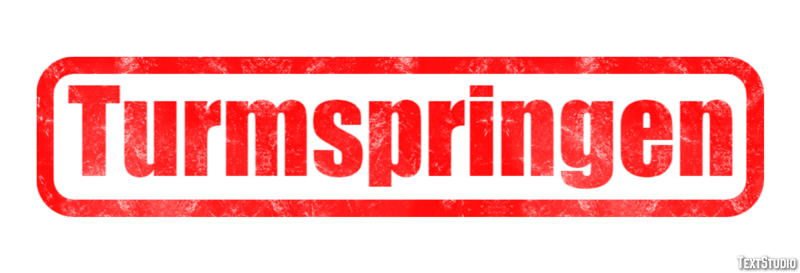 Turmspringen Texteffekt