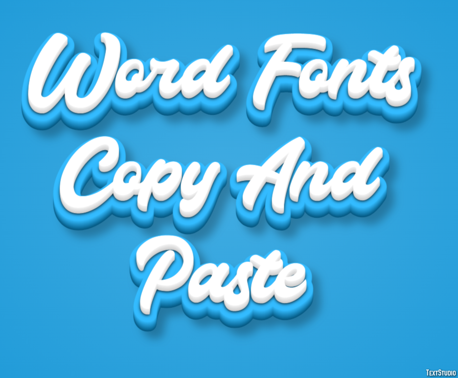 Word Fonts Copy And Paste Effetto testo