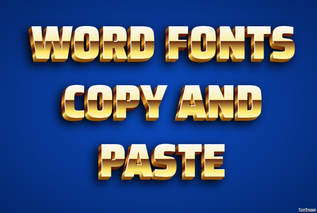 Word Fonts Copy And Paste Effetto testo